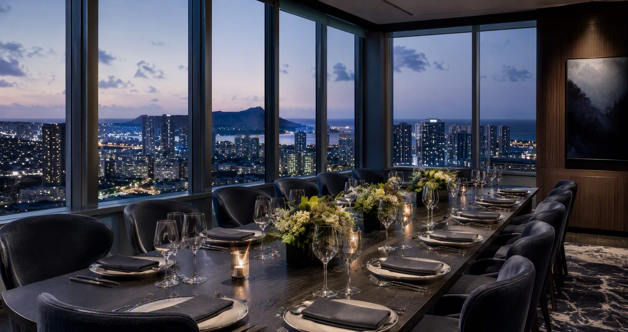 Executive board dinner we catered and served in a private Kahala residence